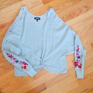 Cold shoulder sweater